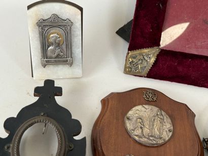 Collection of holy water fonts and small...