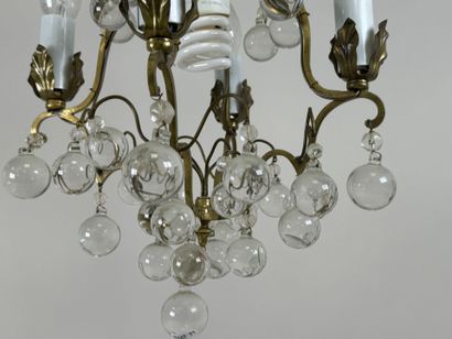 Small ormolu chandelier with 5 lights including...