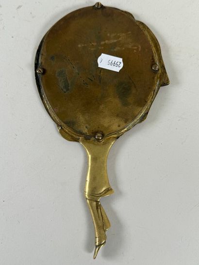 Small bronze faceplate with Pierrots and...