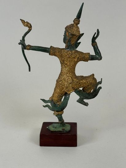 THAILANDE, XXe.
Danseuse en alliage cuivreux...