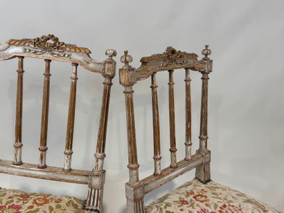 Pair of molded and lacquered wood chairs,...