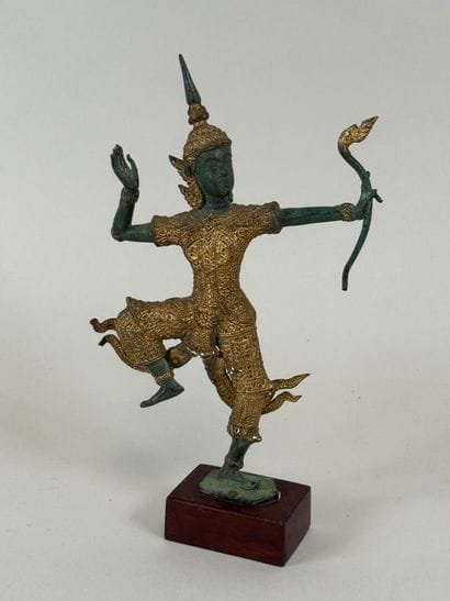 THAILANDE, XXe.
Danseuse en alliage cuivreux...