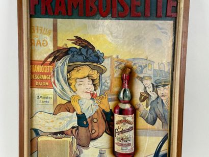 Panneau publicitaire en bois chromolithographié...