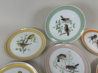 HAVILAND in LIMOGES.
Series of 8 polychrome...
