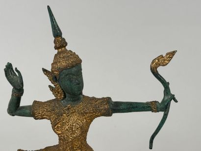 THAILANDE, XXe.
Danseuse en alliage cuivreux...