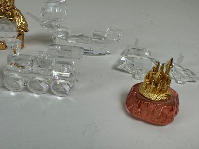 SWAROVSKI.
Lot of 8 small subjects in faceted...