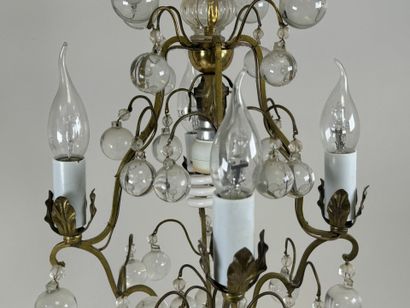 Small ormolu chandelier with 5 lights including...