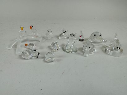 SWAROVSKI.
Lot of 13 small animal subjects...