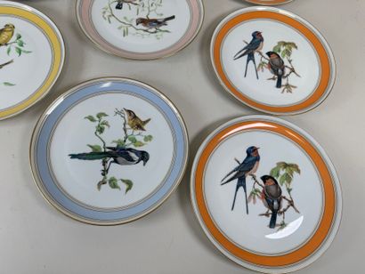 HAVILAND in LIMOGES.
Series of 8 polychrome...