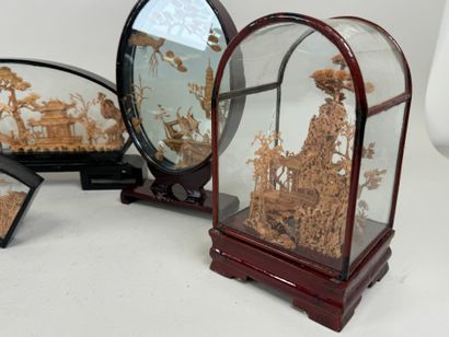 CHINA, 20th century.
Collection of 5 dioramas...