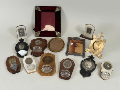 Collection of holy water fonts and small...