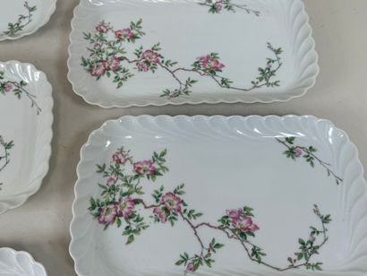 HAVILAND in LIMOGES.
Series of 6 rectangular...