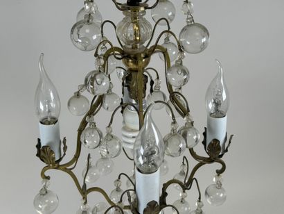 Small ormolu chandelier with 5 lights including...