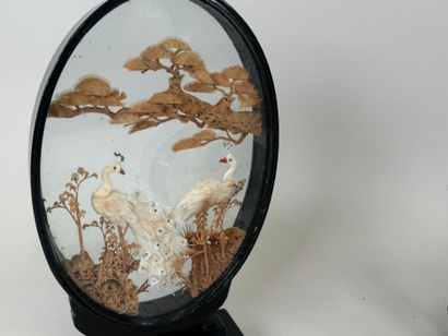 CHINA, 20th century.
Collection of 7 glass...