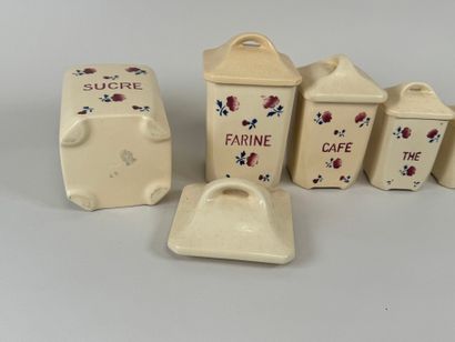 BADONVILLER.
Série de 6 pots à épices en...