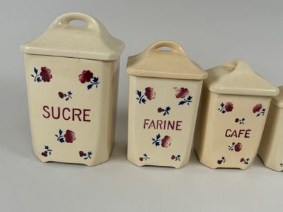 BADONVILLER.
Série de 6 pots à épices en...