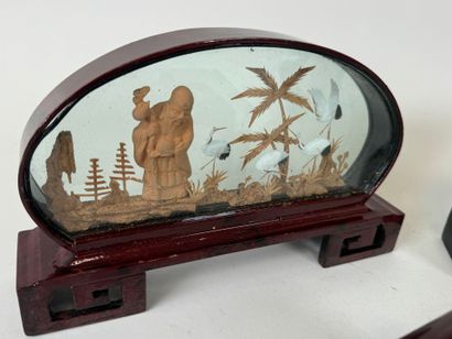 CHINA, 20th century.
Collection of 5 dioramas...