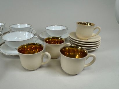 Two sets of porcelain or ceramic tea or coffee...