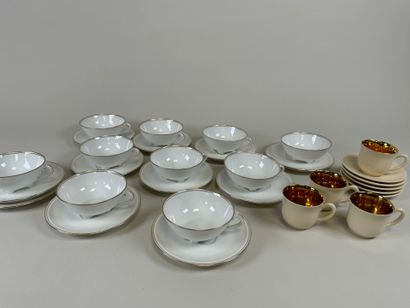 Two sets of porcelain or ceramic tea or coffee...