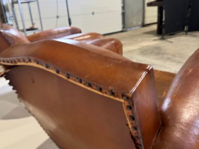 Pair of brown leather 
