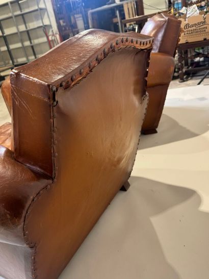 Pair of brown leather 