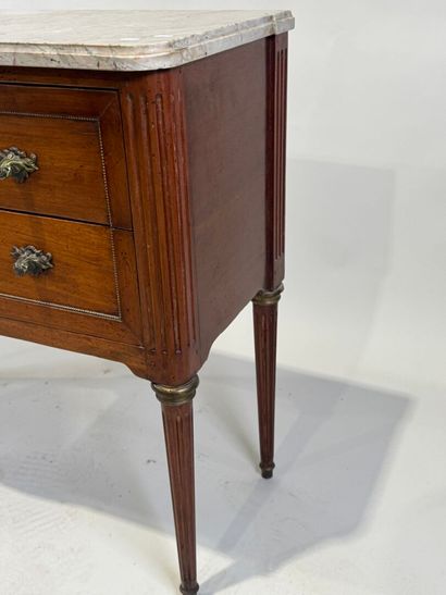 Molded wood chest of drawers opening with...