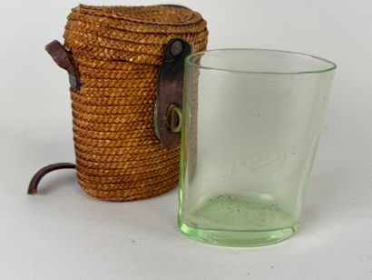 VICHY-engraved and graduated glass oval-section...