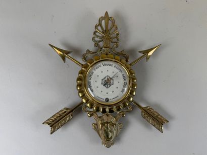 Bronze Precision Barometer with arrows and...