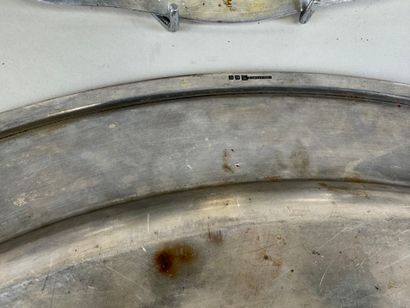 CHRISTOFLE.
Two oval shaped dishes decorated...
