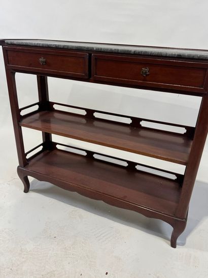 Small mahogany bookcase sideboard opening...