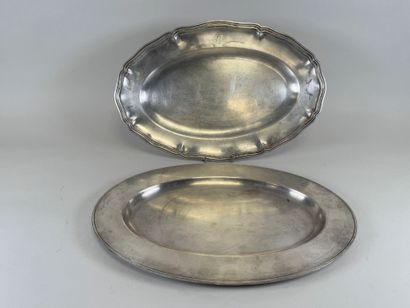 CHRISTOFLE.
Two oval shaped dishes decorated...