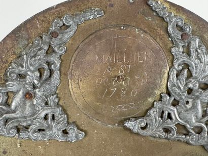Comtoise clock movement in metal and brass,...