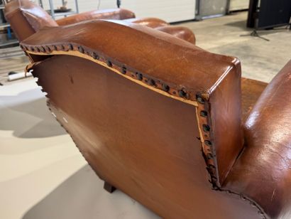 Pair of brown leather 