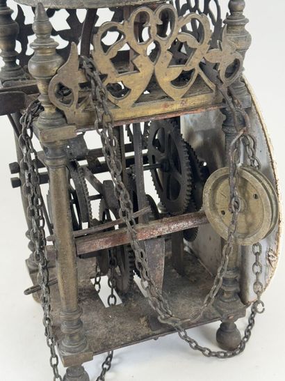 PENDULE dite « Capucine » en bronze, laiton...
