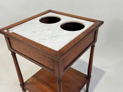 Molded wood refreshment stand opening with...
