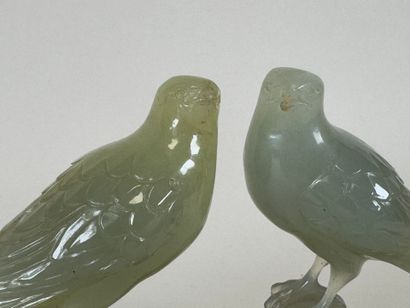CHINE, XXe.
Oiseaux branchés.
Deux sujets...