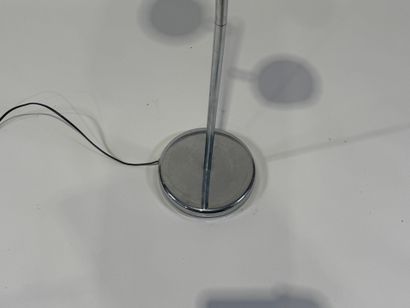 Chrome-plated metal reading lamp with two...