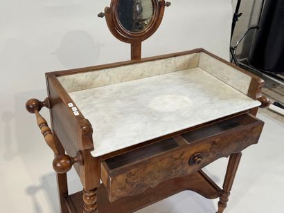 Molded wood vanity opening with one drawer,...