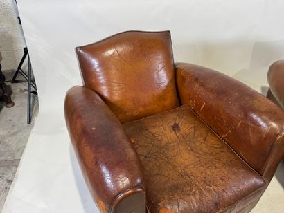 Pair of brown leather 