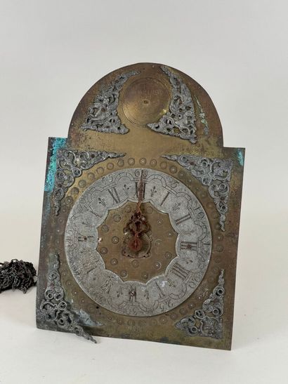 Comtoise clock movement in metal and brass,...
