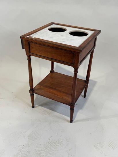 Molded wood refreshment stand opening with...