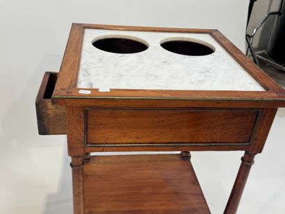 Molded wood refreshment stand opening with...