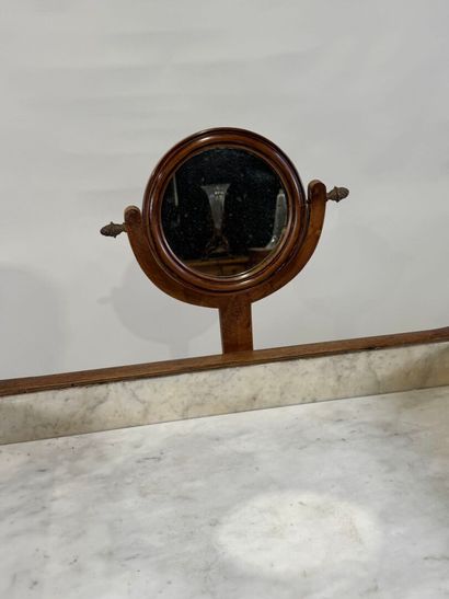 Molded wood vanity opening with one drawer,...
