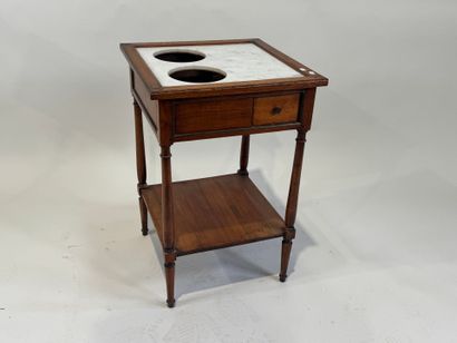 Molded wood refreshment stand opening with...