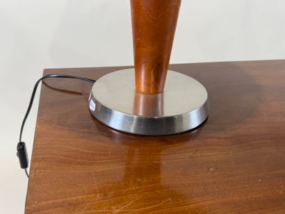 Desk lamp in wood, metal and plastic.
Electrified.
H....
