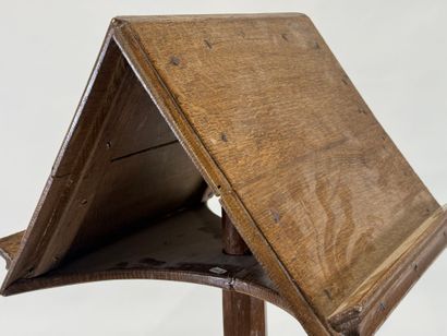 Moulded oak double lectern with pivoting...