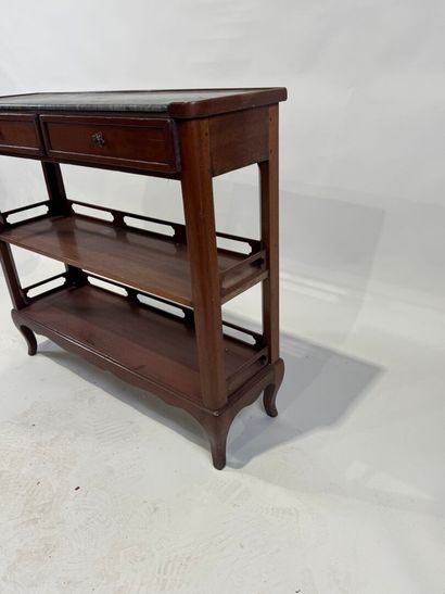 Small mahogany bookcase sideboard opening...