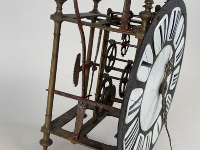 Bronze and metal comtoise movement, circular...