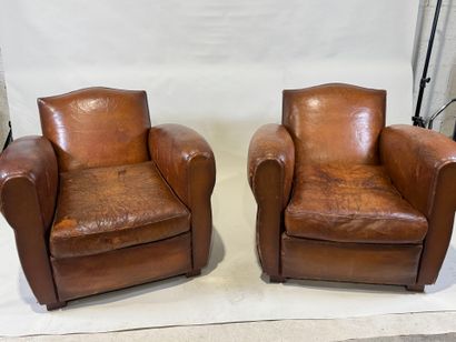 Pair of brown leather 