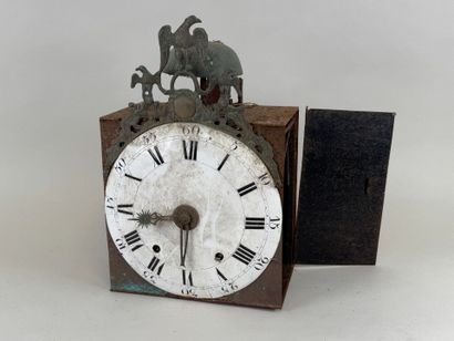Metal and brass comtoise movement with eagle...